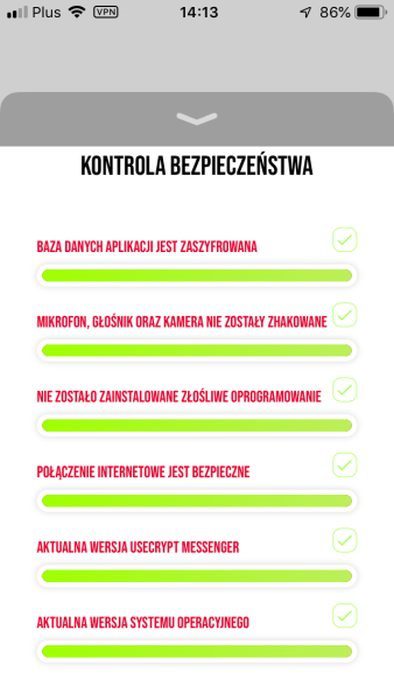 kontrola bezpieczeństwa usecrypt
